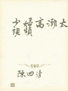 少妇高潮太爽了视频