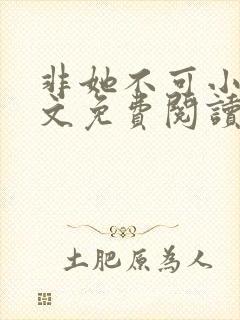 非她不可小说全文免费阅读无弹窗