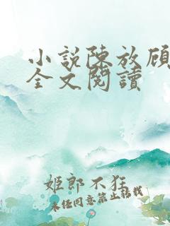 小说陈放顾静珠全文阅读