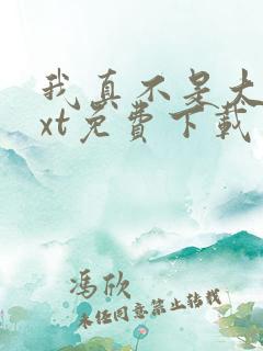 我真不是大佬txt免费下载