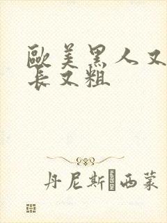 欧美黑人又大又长又粗