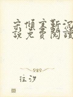 宋倾寒靳沉舟小说免费阅读