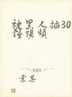 被黑人插30分钟视频