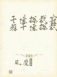 千亿总裁宠妻上瘾千亿总裁宠妻上瘾