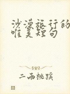 沙漠旅行的句子唯美短句