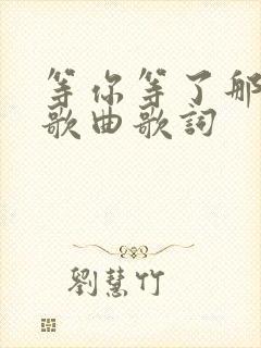 等你等了那么久歌曲歌词