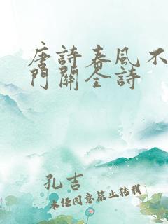 唐诗春风不度玉门关全诗