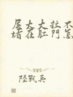 屎太大拉不出来堵在肛门怎么办