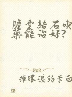 胆囊结石吃什么药能治好?