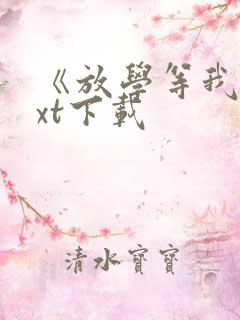 《放学等我》txt下载