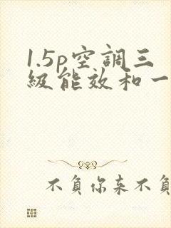 1.5p空调三级能效和一级能效差多少电