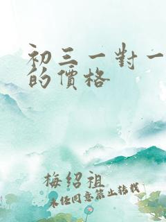 初三一对一辅导的价格