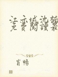 江亦城沈楠小说免费阅读最新章节