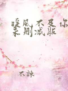 暖风不及你情深未删减版