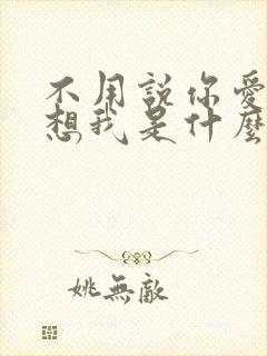 不用说你爱我你想我是什么歌