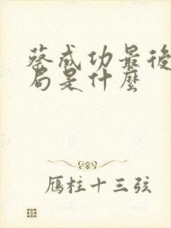 蔡成功最后的结局是什么