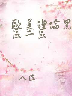 欧美理伦黑人一区二区