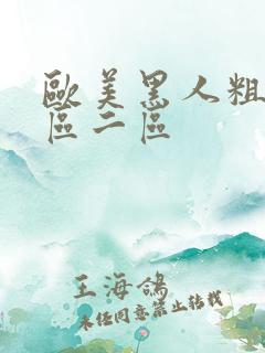 欧美黑人粗大一区二区