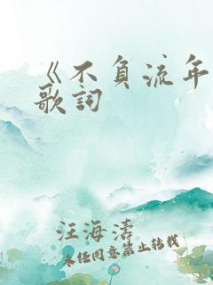 《不负流年》的歌词