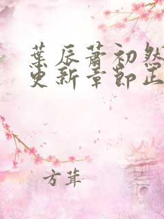 叶辰萧初然最新更新章节正版