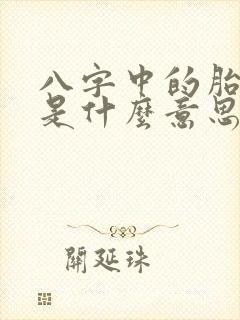 八字中的胎命身是什么意思