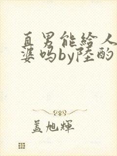 直男能给人当老婆吗by陆酌言小说