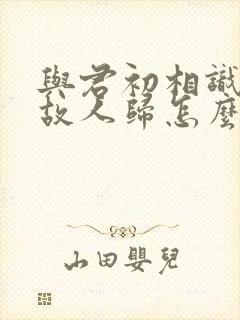 与君初相识犹如故人归怎么回答