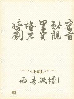 暗格里秘密电视剧免费观看全集完整版