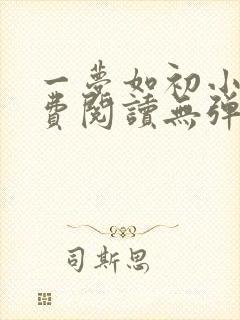 一梦如初小说免费阅读无弹窗