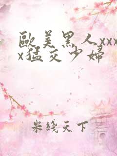 欧美黑人xxxx猛交少妇