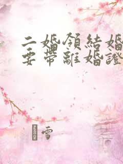 二婚领结婚证需要带离婚证吗