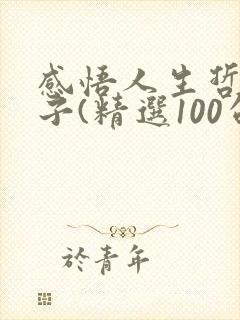 感悟人生哲理句子(精选100句)