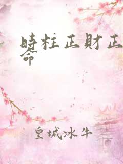 时柱正财正官男命