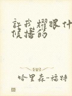 许我耀眼什么时候播的