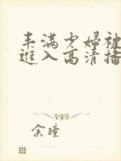 丰满少妇被猛烈进入高清播放久久