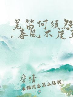 羌笛何须怨杨柳, 春风不度玉门关.