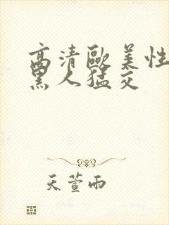 高清欧美性猛交黑人猛交