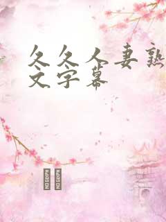 久久人妻熟女中文字幕