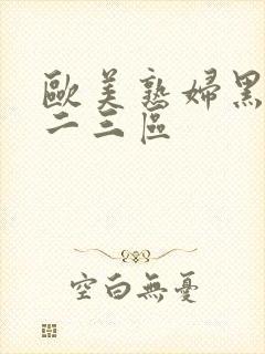 欧美熟妇黑人一二三区