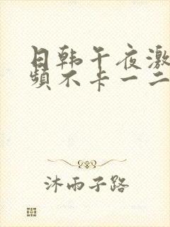 日韩午夜激情视频不卡一二三区