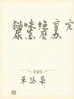 猫咪绝育完还乱尿怎么办