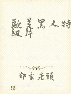 欧美黑人特黄一级片