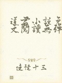 道君小说免费全文阅读无弹窗