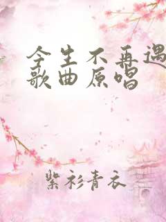 今生不再遇见你歌曲原唱