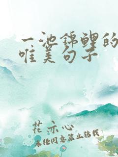 一池锦鲤的古风唯美句子