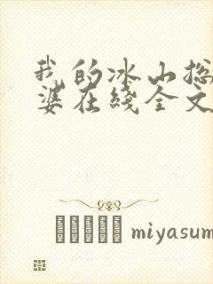 我的冰山总裁老婆在线全文阅读