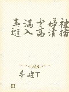 丰满少妇被猛烈进入高清播放