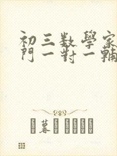 初三数学家教上门一对一辅导