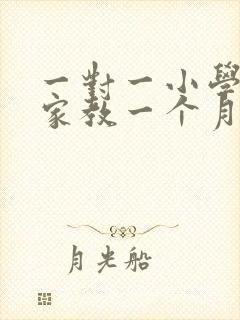 一对一小学上门家教一个月多少钱