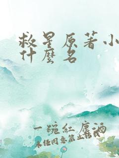 救星原著小说叫什么名